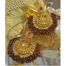 High Ended Designer Earrings in Antique Gold base